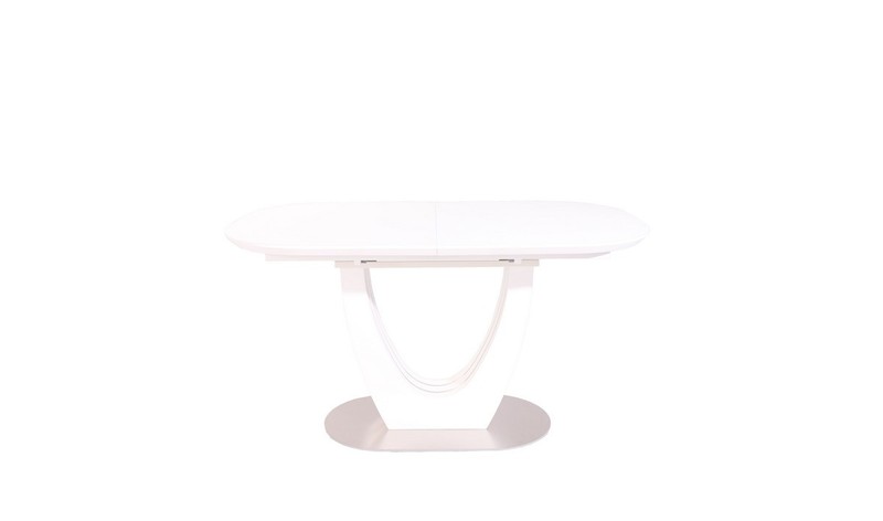 Стол обеденный раскладной МДФ + стекло ТМL-765 Vetro Mebel™ матовый белый