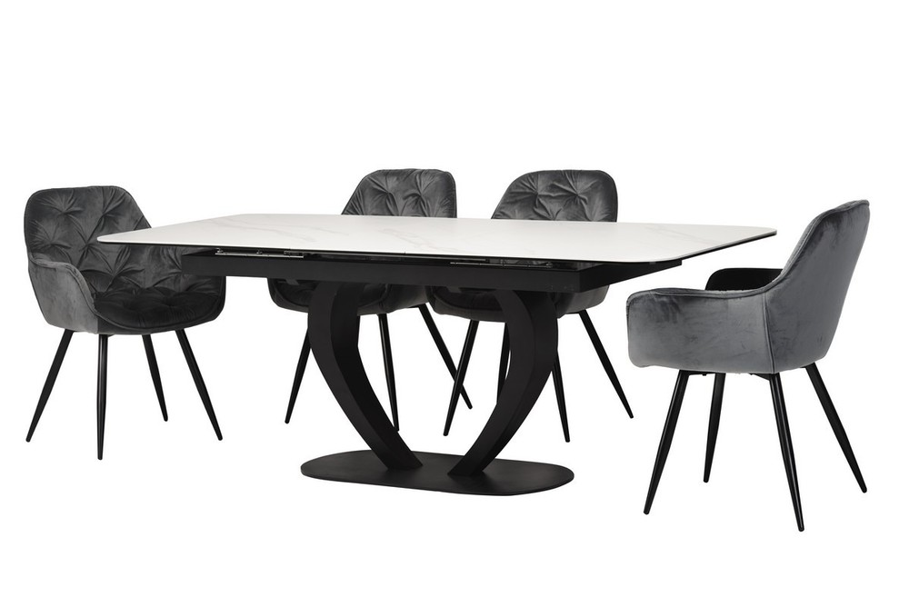 Стол обеденный раскладной МДФ + керамика TML-815 Vetro Mebel™
