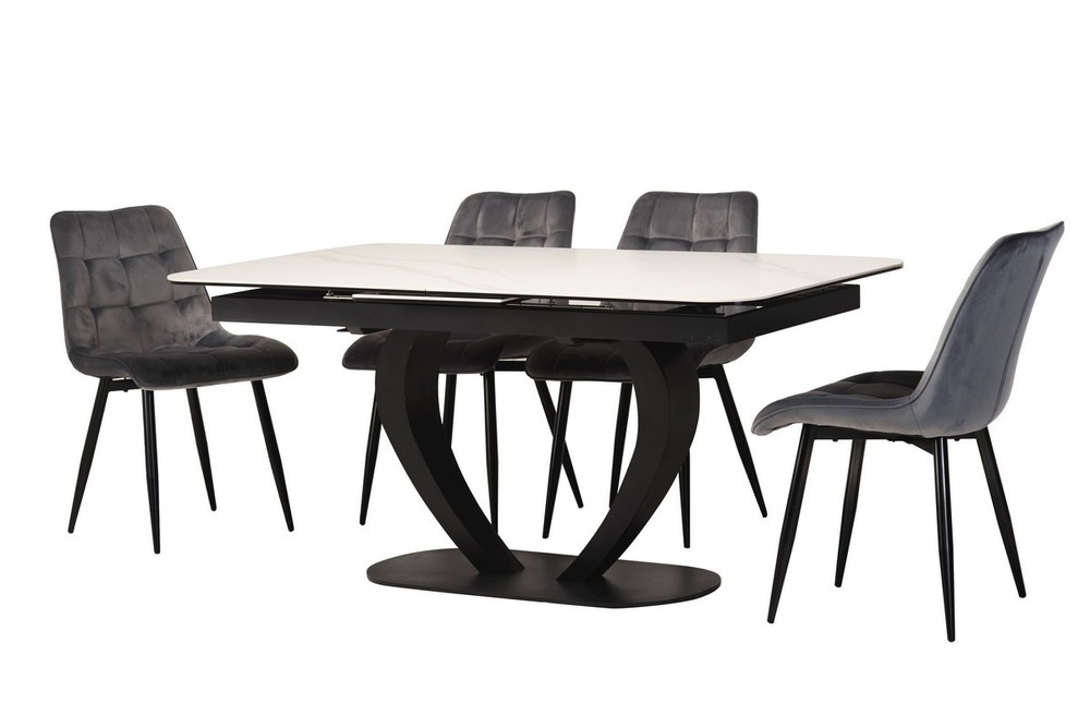 Стол обеденный раскладной МДФ + керамика TML-815 Vetro Mebel™