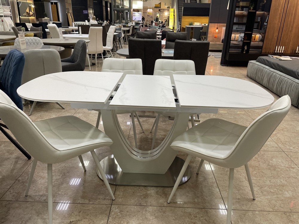 Стол обеденный раскладной керамика + МДФ TML-866 Vetro Mebel™
