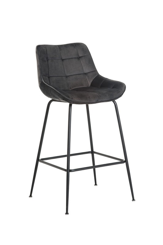 Барный стул B-140 Vetro Mebel™ серый вельвет