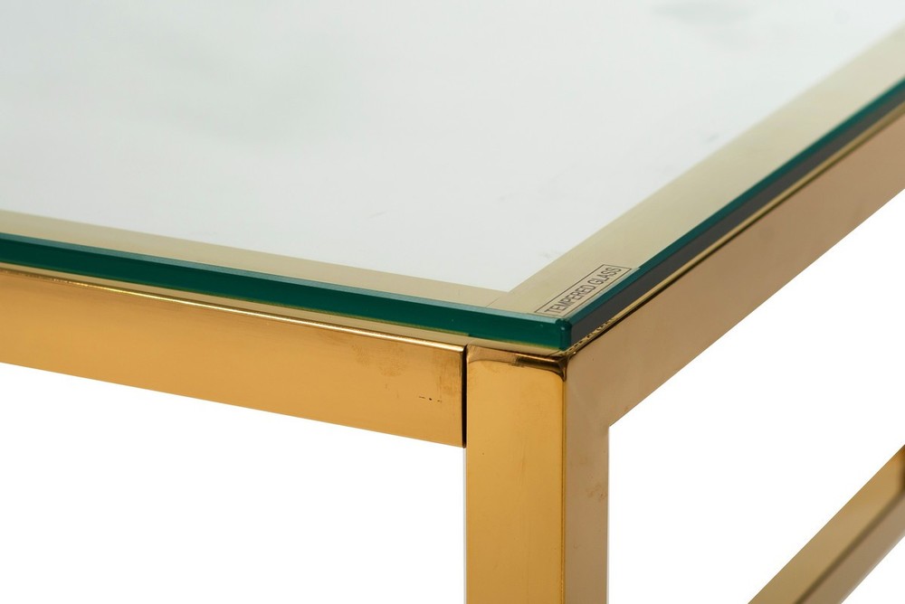 Журнальний столик CL-1 прозорий + золото Vetro Mebel ™