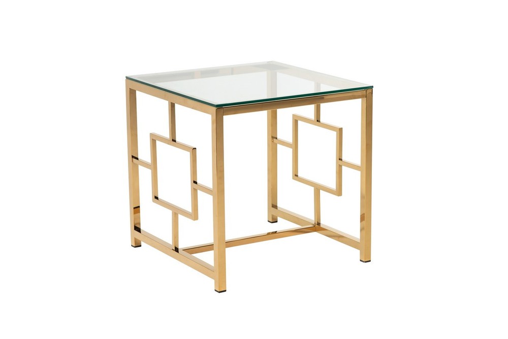 Кавовий стіл CL-2 прозорий + золото Vetro Mebel ™