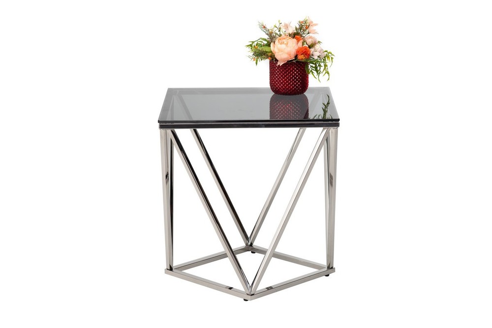 Кофейный стол CP-2 тонированный + серебро Vetro Mebel™