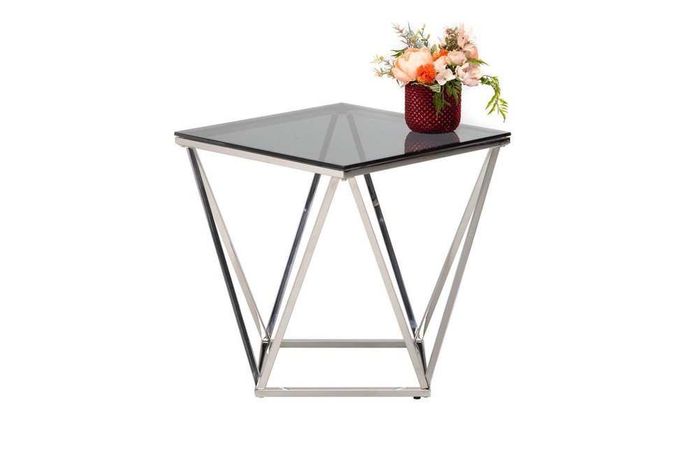 Кофейный стол CP-2 тонированный + серебро Vetro Mebel™