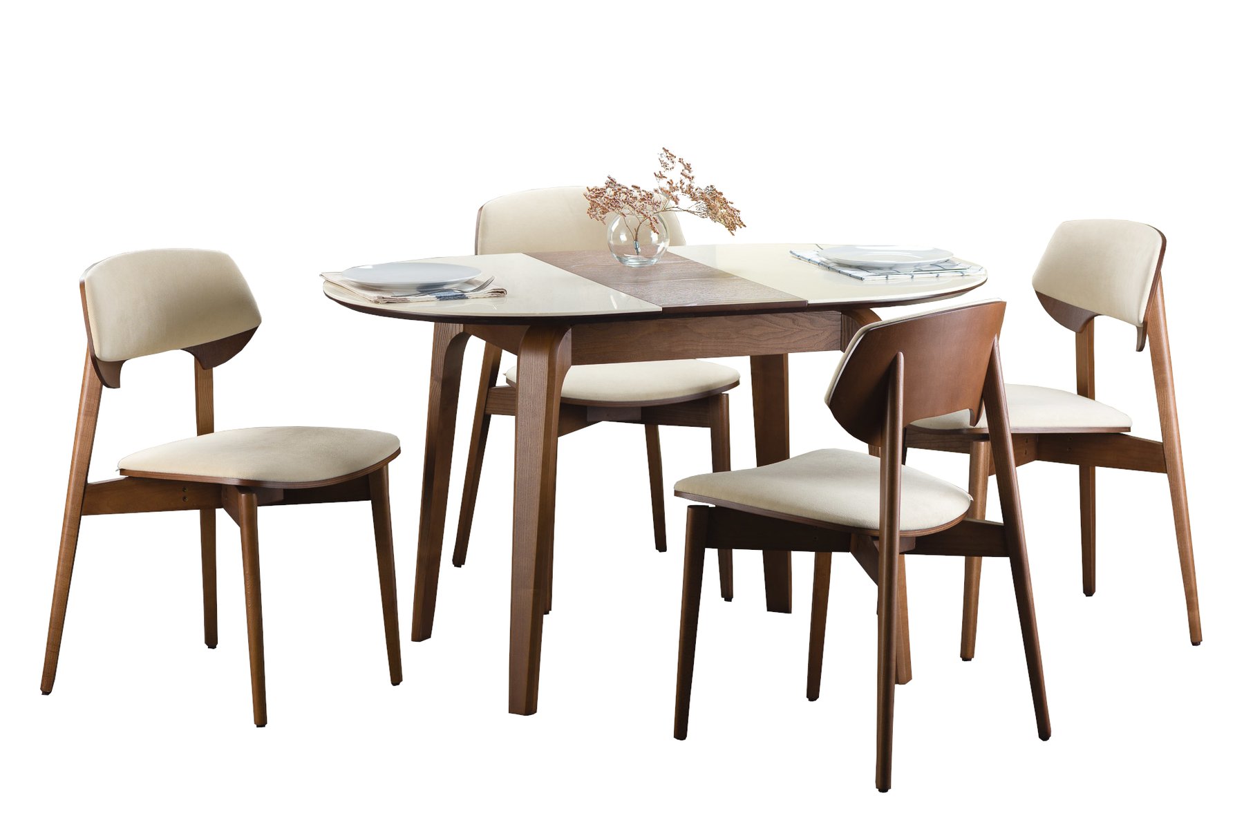Обідній комплект: стіл Спейс Овал і стільці Корса 14-32 фото