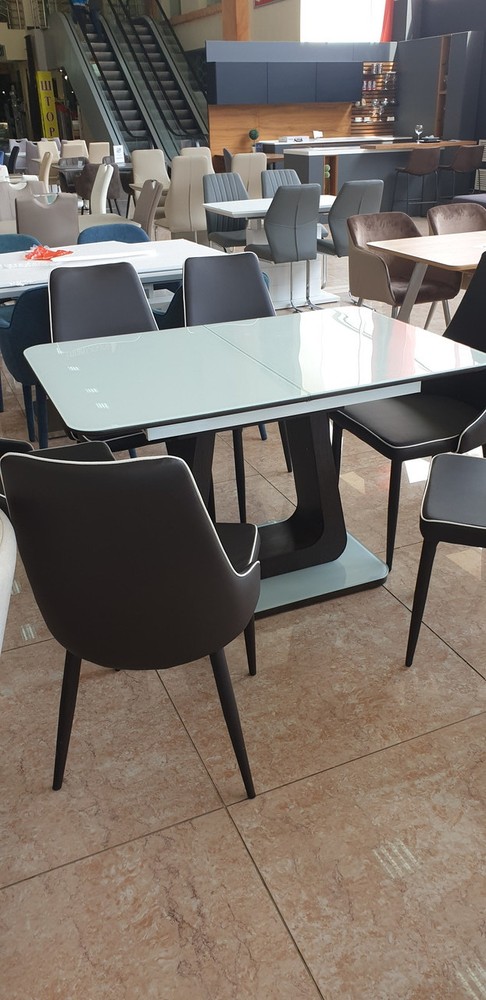 Стол обеденный раскладной МДФ + глянцевое стекло ТМL-521 Vetro Mebel™
