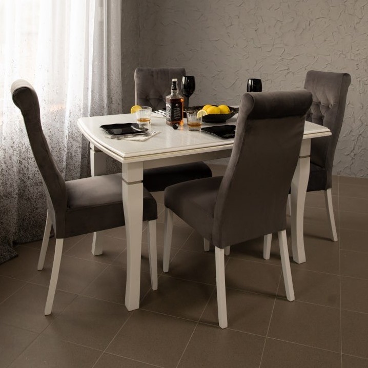 Обеденный комплект: стол Классик и стулья Астон M-mebel™