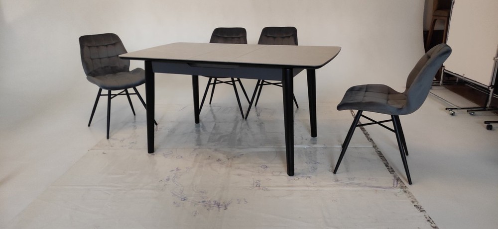 Стол обеденный раскладной МДФ + керамика TM-76 Vetro Mebel™